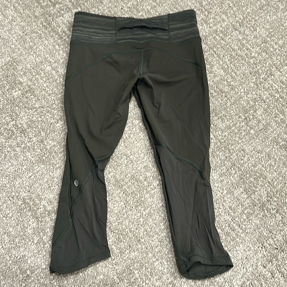Olive green Lululemon capris!